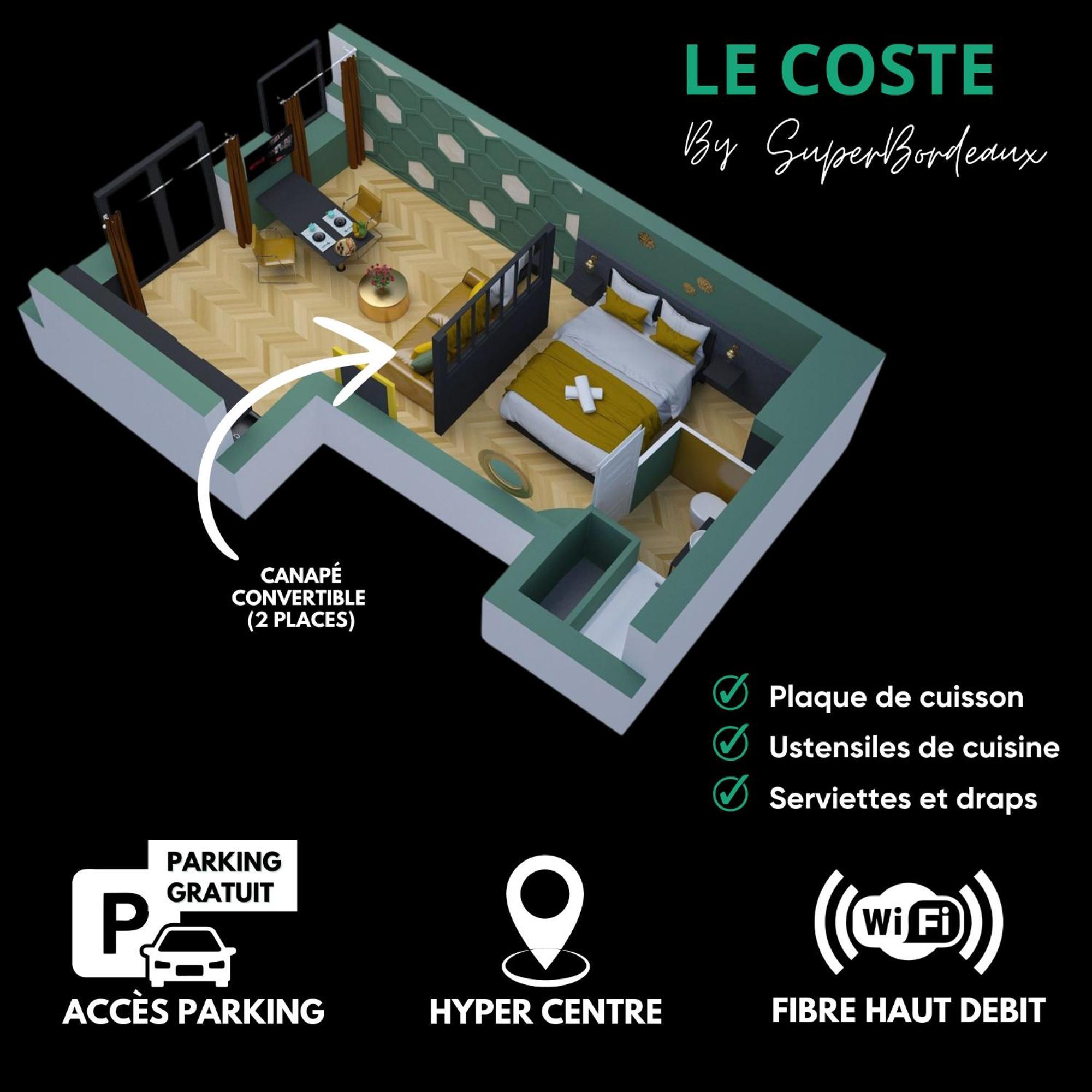 Apartment Free Parking - Self Checkin - Wifi - Netflix - Center - Le Coste By Superbordeaux